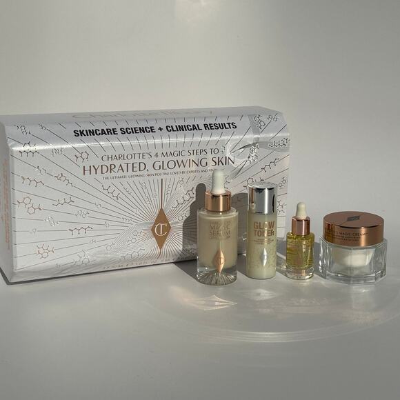 Charlotte Tilbury 4 Magic Steps Skincare Kit Charlotte's Magic Cream Serum +More - Picture 1 of 16